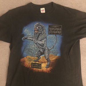 Vintage Rolling Stones 1997 Bridges to Babylon World Tour T-Shirt Size XL